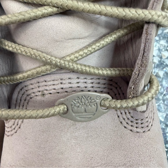 Timberland boots work shoe style beige tan Light Brown Lace-Up Boots - Picture 6 of 11